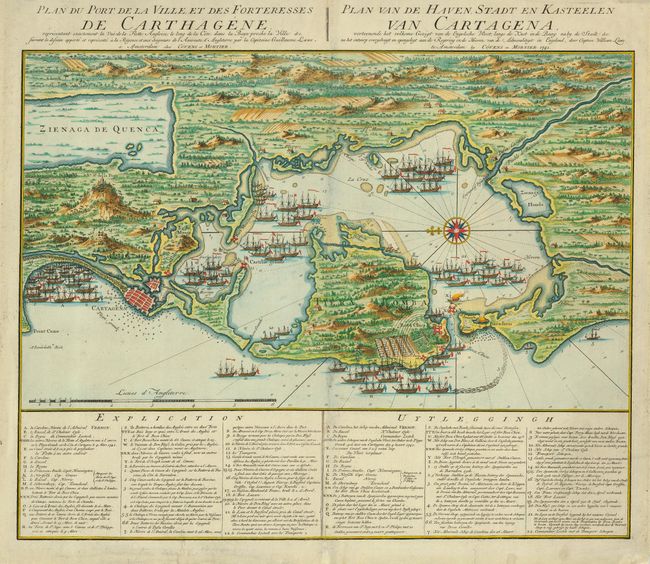 Plan du Port de la Ville, et des Forteresses de Carthagene