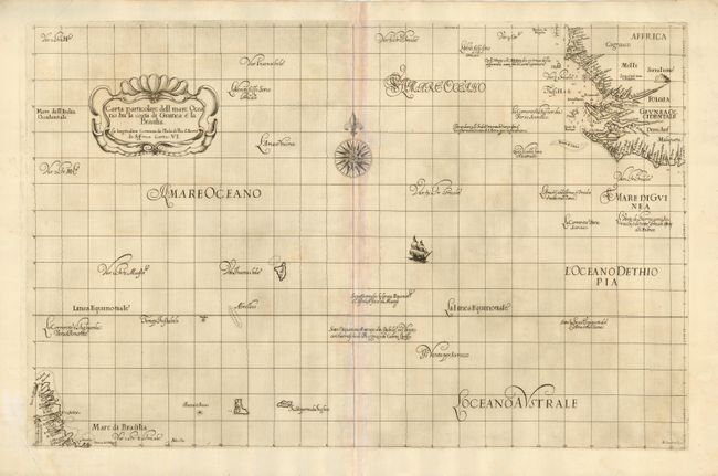 Carta particolare dell mare Oceano fra la Costa di Guinea e la Brasilia