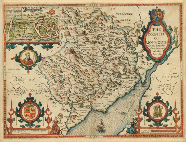 The Countye of Monmouth with the Sittuation of the Shire-towe Described
