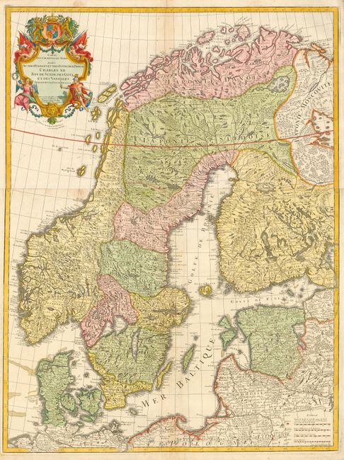 Carte des Courones du Nord Dediee Autres Puissant et Tres Invincible Prince Charles XII