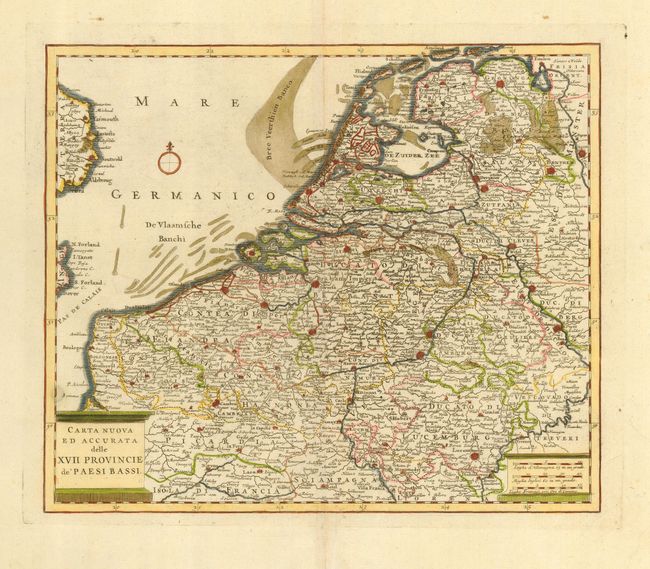 Carta Nuova ed Accurata delle XVII Provincie de' Paesi Bassi