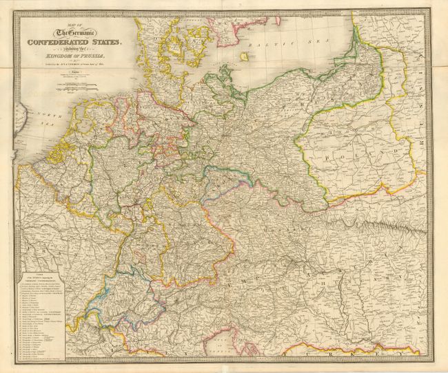 Map of the German Confederated States including the Kingdom of Prussia