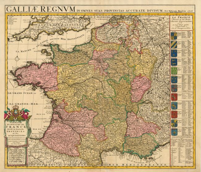 Carte nouvelle du Royaume de France divise en toutes ses Provinces et ses Acquisitions