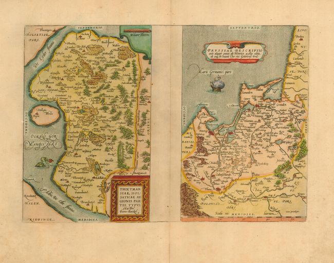 Thietmarsiae, Holsaticae Regionis Partis Typus [on sheet with] Prussiae Descriptio