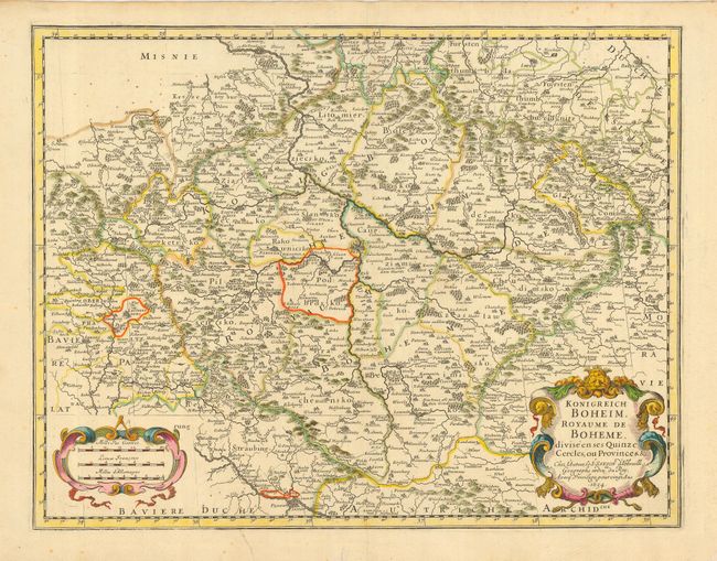 Konigreich Boheim.  Royaume de Boheme, divise en ses Quinze Cercles