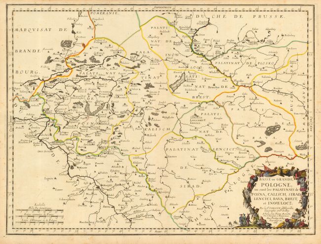 Basse ou Grande Pologne; ou sont les Palatinats de Posna, Calisch, Sirad, Lencici, Rava, Brest, et Inowlocz