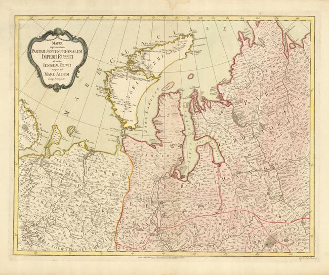 Mappa representans Partem Septentrionalem Imperii Russici ab ostio Ieniseae Fluvii usque ad Mare Album