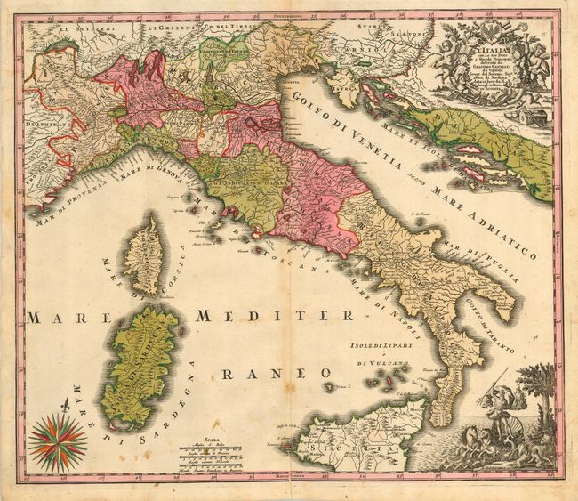 L'Italia con Le sue Poste e Strade Principali descritta da Giacomo Cantelli