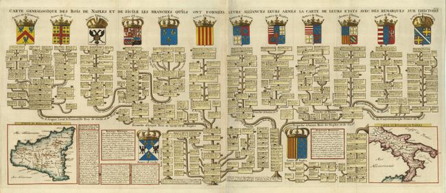 Carte Genealogique des Rois de Naples et de Sicile les Branches