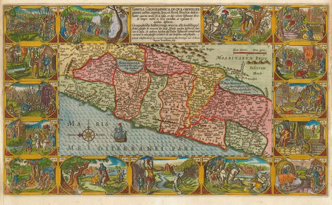 Tabula Geographica, in qua Omnes Regiones, Urbes, oppida, loca et Fluvij Israeliae Describuntur