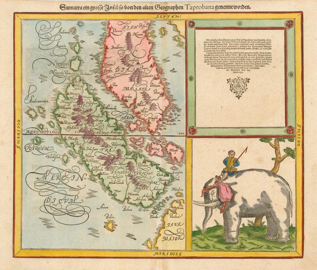 Sumatra ein Grosse Insel so von den alten Geographen Taprobana genennt worden