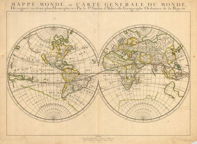 Mappe-Monde, ou Carte Generale du Monde Dessignee en deux plan-Hemispheres