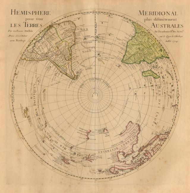 Hemisphere Meridional pour voir plus distinctement Les Terres Australes
