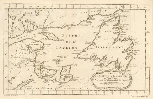 Carte du Golphe de St. Laurent et Pays Voisins