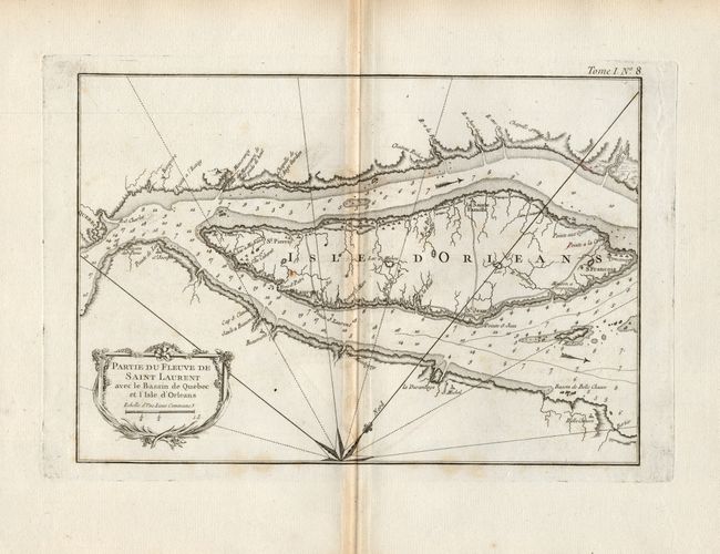 Partie du Fleuve de Saint Laurent avec le Bassin de Quebec et l'Isle d'Orleans