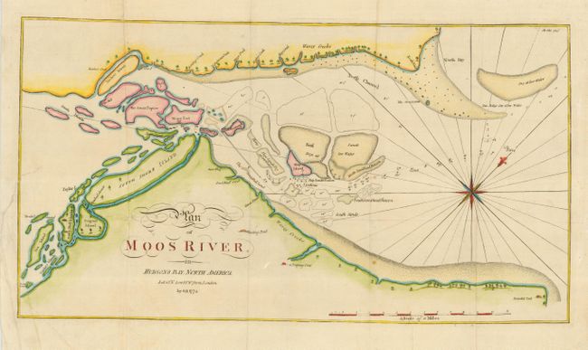 Plan of Moos River in Hudsons Bay, North America