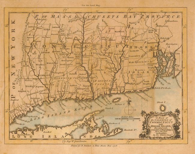 A Map of the Colonies of Connecticut and Rhode Island