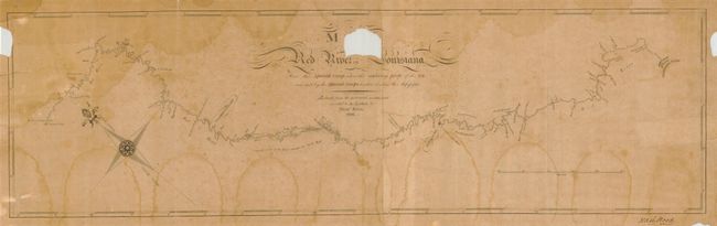 Map of the Red River in Louisiana from the Spanish Camp Where the Exploring Party of the U.S. was met by the Spanish Troops to where it enters the Mississippi