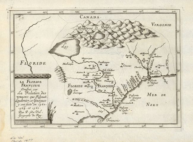 La Floride Francoise Dressee sur La Relation des Voiages que Ribaut, Laudonier, et Gourgues y ont faits in 1562, 1564 et 1567