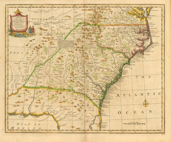 A New & Accurate Map of the Provinces of North & South Carolina Georgia &c Drawn from the late Surveys
