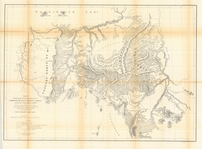 Map Showing the Routes travelled by the Command of Majr E. Steen, U. S. Drags., against the Snake Indians in 1860