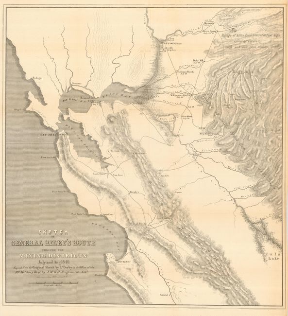 Sketch of General Riley's Route Through the Mining Districts July and Aug. 1849