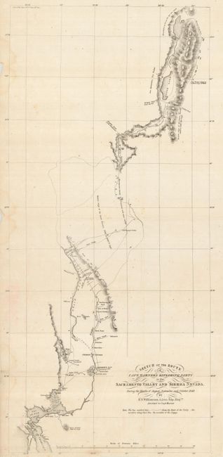 Sketch of the Route of Capt. Warner's Exploring Party in the Sacramento Valley and Sierra Nevada