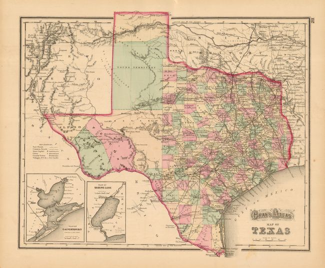 Gray's Atlas Map of Texas