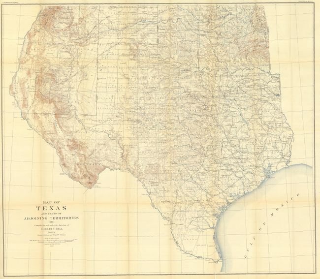 Map of Texas and Parts of Adjoining Territories