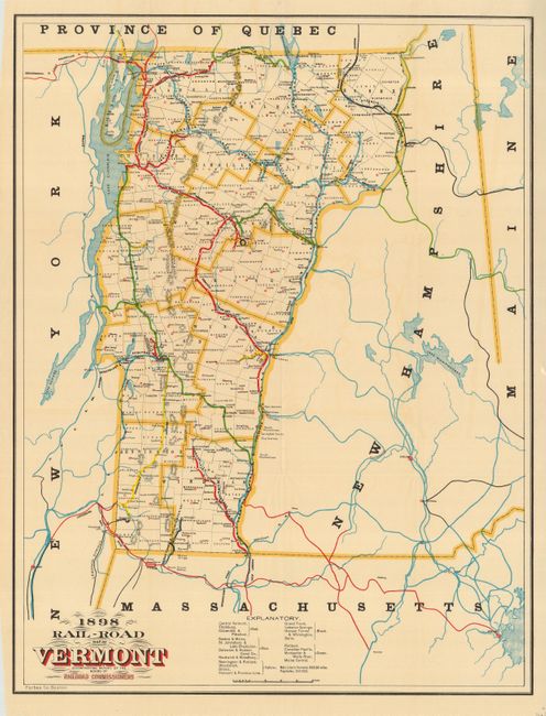 Rail-Road Map of Vermont