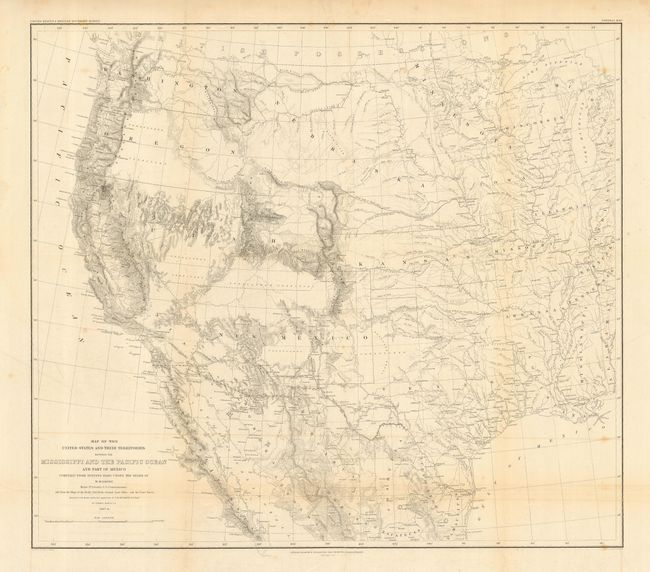 Map of the United States and Their Territories between the Mississippi and the Pacific Ocean and Part of Mexico