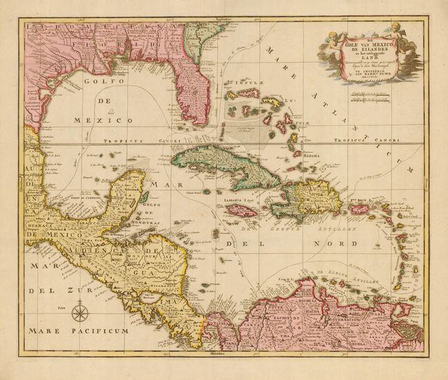 De Golf van Mexico de Eilanden en het omleggende Land