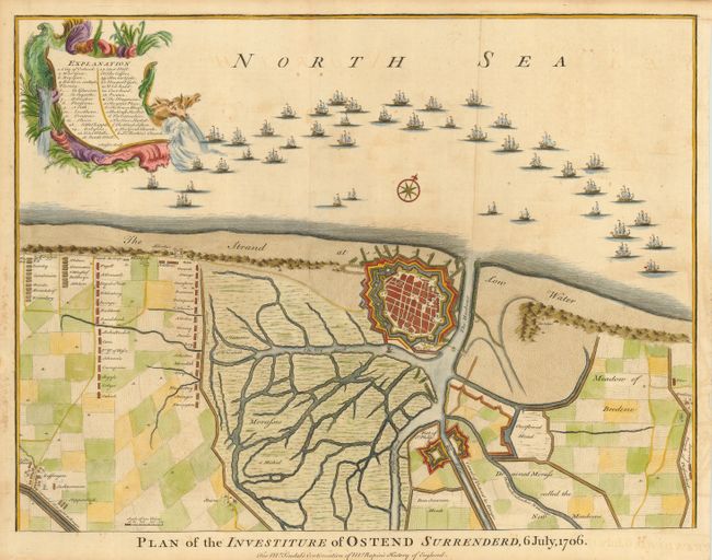 Plan of the Investiture of Ostend Surrenderd, 6 July, 1706