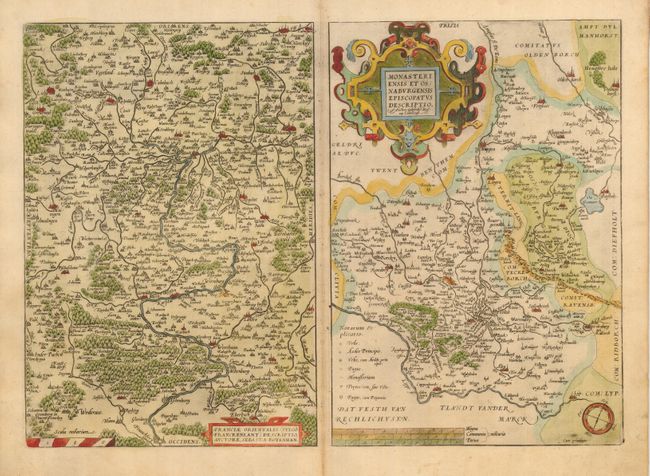 Franciae Orientalis (Vulgo Franckenlant) Descriptio, Auctore, Sebast. A Rotenhan [on sheet with] Monasteriensis et Osnaburgensis Episcopatus Descriptio