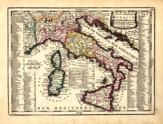 Carte Generale d'Italie et des Isles Adjacentes Tire des Bons Auteurs