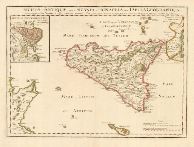 Siciliae Antiquae quae et Sicania et Trinacria dicta Tabula Geographica