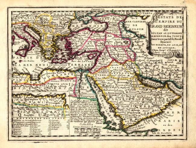 Estats de l'Empire du Grand Seigneur dir Sultan et Ottomans Empereur des Turcs