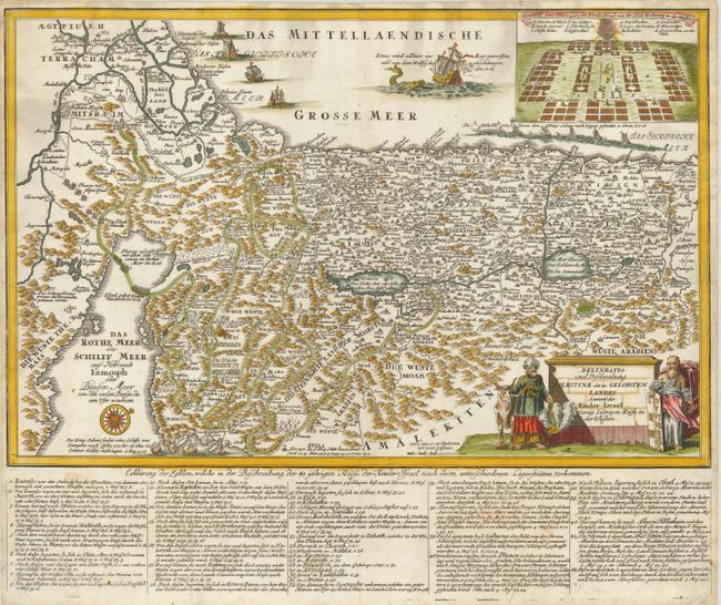 Delineatio und Beschreibung Palaestinae oder des Gelobten Landes Sammt der Kinder Israel