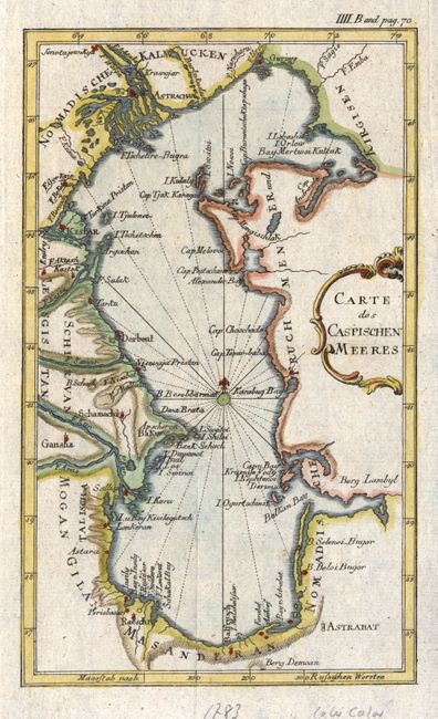 Carte des Caspischen Meeres