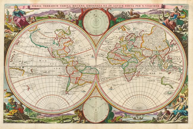 Orbis Terrarum Tabula Recens Emendata et in Lucem Edita Per N. Visscher