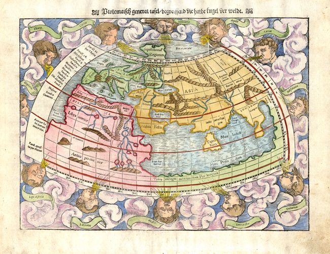 Ptolemaisch General Tafel Begreissend die halbe Rugel der Weldt