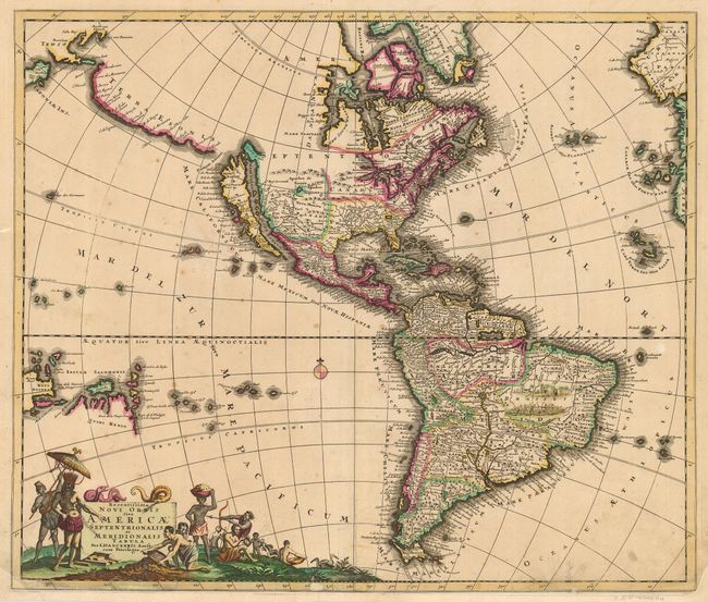 Recentissima Novi Orbis Sive Americae Septentrionalis et Meridionalis Tabula