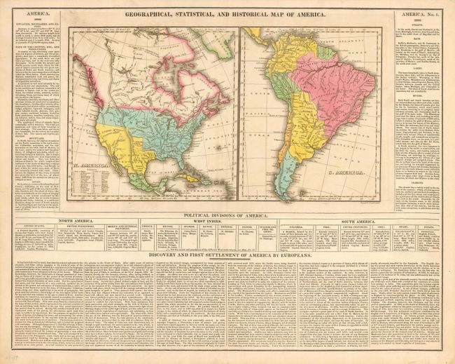 Geographical, Statistical, and Historical Map of America