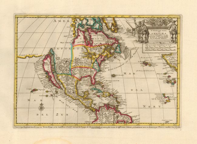 'T Noorder Deel van Amerika Door. C. Kolumbus in zyn Eerst Togt Ontdekt