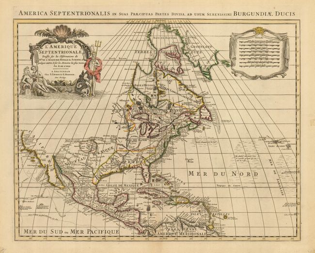 L'Amerique Septentrionale Dressee sur les Observations de Mrs. de l'Academie Royale des Sciences &c.