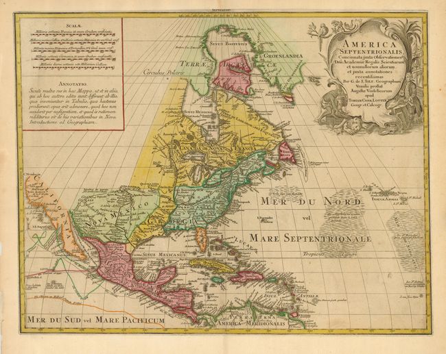 America Septentrionalis, Concinnata juxta Observationes Dnn Academiae Regalis Scientiarum