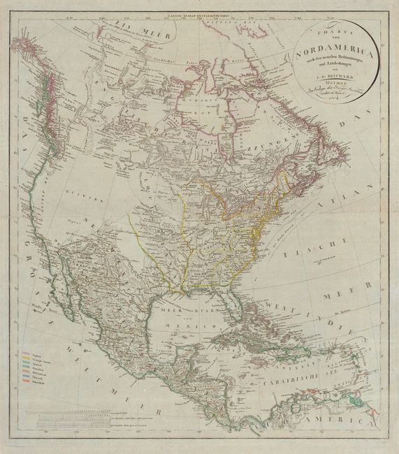 Charte von Nordamerica nach den neuesten Bestimmungen und Entdeckungen