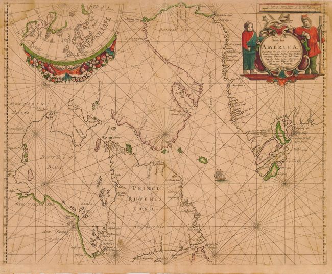 A Chart of the North Part of America Describing the Sea Coast of Groenland Davies Streights Baffins Bay Hudsons Streights Buttons Bay and James Bay