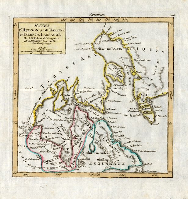 Bayes d'Hudson et de Baffins, et Terre de Labrador