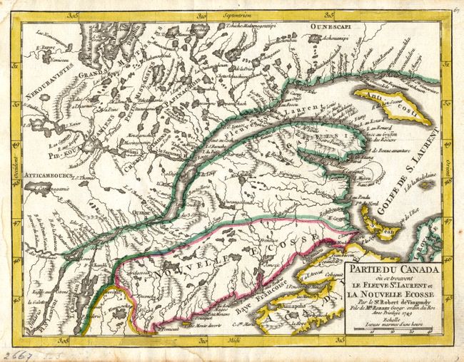 Partie du Canada ou se trouvent le Fleuve St. Laurent et la Nouvelle Ecosse